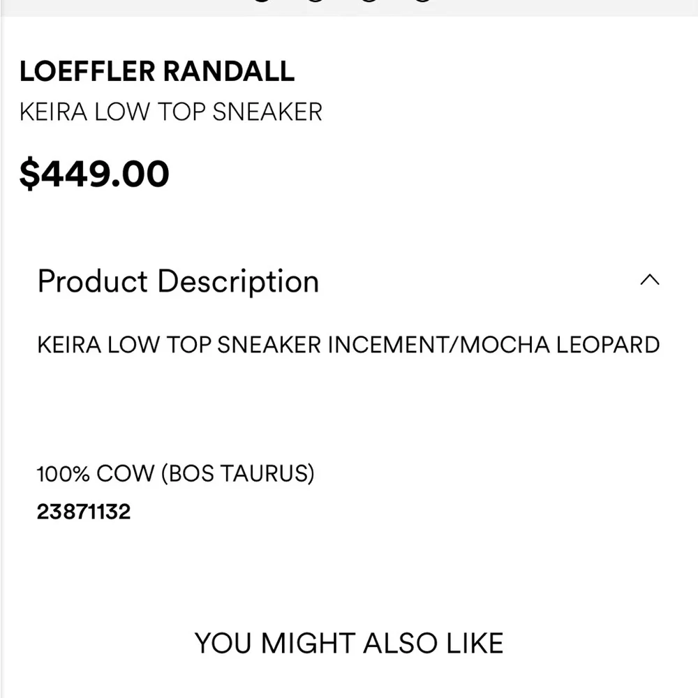Loeffler Randall Keira Low Top Platform Sneaker Leather Suede Calf Hair Sz 7.5